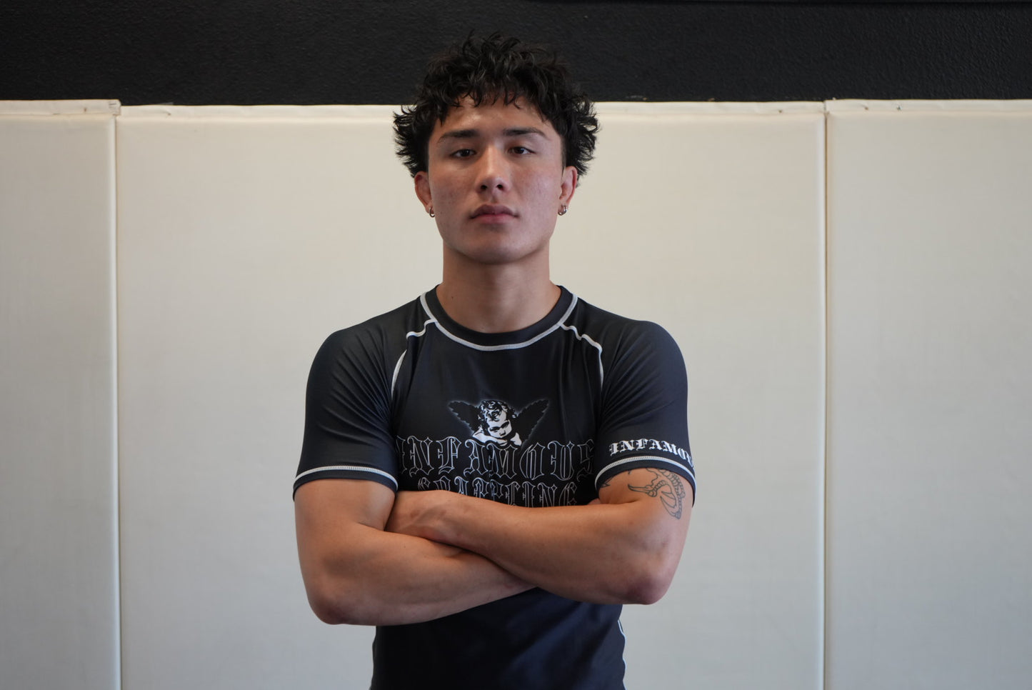 Infamous Grappling Black Rashguard